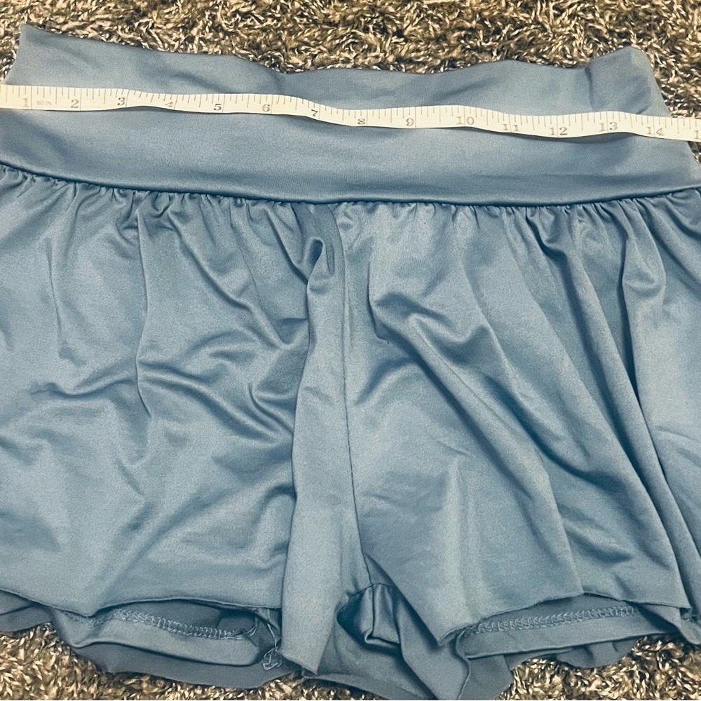 Sweet Hearts Blue Flowy Skort | Women’s Small High Waist Lounge| Dance | Tennis - Picture 6 of 10